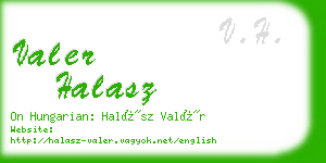 valer halasz business card